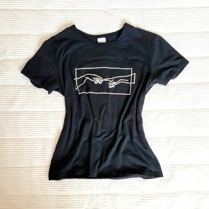 Black graphic tee